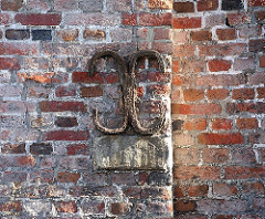 Mauer der alten Dreifaltigkeitskirche, Neue Strasse Hamburg Harburg.