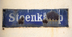 Altes Strassenschild - Steenkamp - Emailleschild in der Steenkampsiedlung.