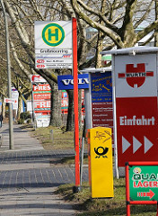 HVV Bushaltestelle Grossmoorring - Gewerbegebiet Hamburg Neuland.
