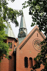 Ev. Lth. Lutherkirche -  1906 errichtet - Architekt Karl Mohrmann; erster Kirchenbau in Hamburg Eißendorf.