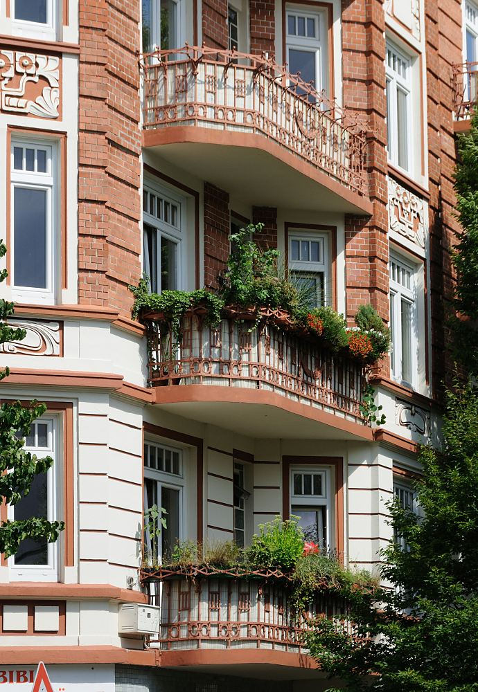 bildarchiv-hamburg.com: Foto „Jugendstil-Ornament an einer Hausfassade