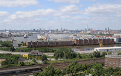 Luftaufnahme Hamburg Kleiner Grasbook - Saalehafen + Hansahafen - Speichergebäude und Kräne.