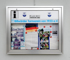 Informationstafel Billwärder Turnverein von 1923.