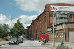 Industriegeschichte - Industriearchtektur Harburgs  New-York Hamburger Gummi-Waaren Compagnie Aktiengesellschaft. Gebäude an der Nartenstrasse.