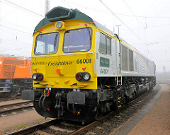 Frightliner Güterlokomotive 6601 / Willi Brandt - Güterbahnhof Hamburger Hafen.