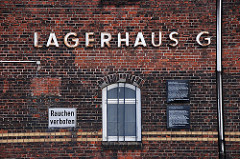 Lagerhaus G am Dessauer Ufer - Aussenlager KZ Neuengamme. Dankmal in Hamburg.