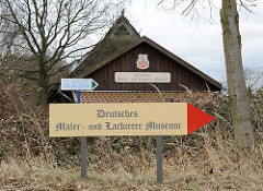 Hinweisschild Deutsches Maler- und Lackierer Museum.