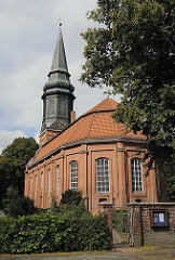 Kirche St. Nikolai - Kirchenschiff + Kirchturm Hamburg Billwerder