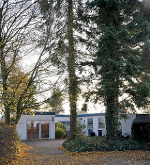 Bewobau-Siedlung Quickborn; unter Denkmalschutz stehende Eigenheimsiedlung in der Marienhöhe; errichtet 1962 - 1963, Architekt Richard Neutra.
