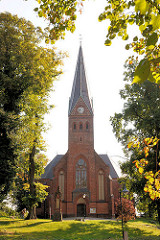 Stadtkirche von Malchow, erbaut 1873 - Baumeister Georg Daniel, neogotischer Baustil.