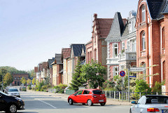 Stadtvillen, Wohnhäuser in der Poststrasse von Hagenow, Gründerzeitarchitektur.