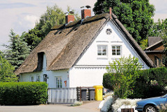 Reetdachkate in Hamburg Wilhelmsburg.