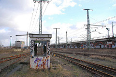 Reste des Güterbahnhofs Oberhafen in der Hamburger Hafencity.