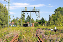 Anlage für Wasserversorgung der Dampflokomotiven - ehem. Bahnbetriebswerk Hamburg Wilhelmsburg - stillgelegt um 1980.