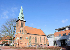 St. Paulus Kirche in Buchholz; erbaut 1892 - Architektur typischer norddeutscher Backsteinbau.
