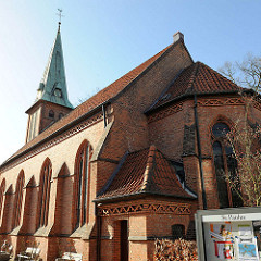 St. Paulus Kirche in Buchholz; erbaut 1892 - Architektur typischer norddeutscher Backsteinbau.