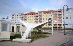 Hyparschale / Betonschale - Versuchsbau des Binzer Konstrukteur und Baumeister Dipl. Ing Ulrich Müther. Erbaut 1967, Schalendicke 5,5cm.