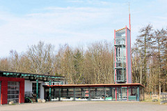 Gebäude des Feuerwehrzentrum Erich Tiedt in Bergen auf Rügen.