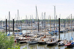Hamburger Yachthafen in Wedel -  Norddeutschlands größten Yachthafen mit ca. 2000 Liegeplätze.