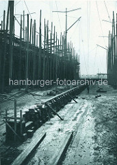 Kiellegung auf der Hamburger Schiffswerft Blohm & Voss in Hamburg Steinwerder.