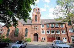Zionskirche der Zionsgemeinde in Hamburg Hohenfelde, erbaut 1915. Selbständige Evangelisch-Lutherische Kirche.