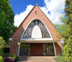 Neuapostolische Kirche im Basselweg - Hamburg Stellingen, erbaut 1959.