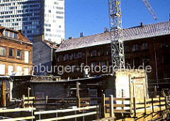Abriss und Baustelle im Hamburger Neustadt - Neubau vom Unileverhaus in der Neustadt Hamburgs.