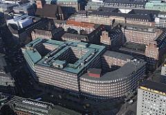 Bild vom Kontorhausviertel in der Hamburger Altstadt - Blick auf den Sprinkenhof.