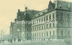 Historische Ansicht vom Strafjustizgebäude am jetzigen Sievekingplatz im Hamburger Stadtteil Neustadt.