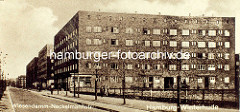 Klinker-Wohnhäuser am Wiesendamm, Ecke Neckelmannstrasse in Hamburg Winterhude / Jarrestadt.