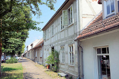 Historische Architektur - Fachwerkfassade, Wohnhäuser in Rheinsberg.