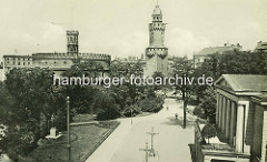 Historische Ansicht vom Kaisertrutz und dem  Reichenbacher Turm - alte Befestigungsanlagen in Görlitz.