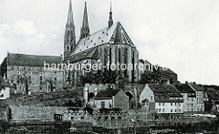 Altes Foto von der Pfarrkirche St. Peter und Paul in Görlitz.