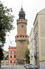 Reichenbacher Turm in der Altstadt von Görlitz, mit 49 Metern der höchste der drei erhaltenen Wach- und Wehrtürme von der Görlitzer Stadtbefestigung.