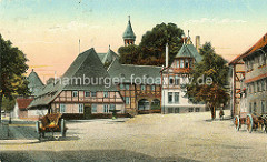 Altes Motiv vom Frankerberger Plan - historischer Platz in Goslar beim Hospital Kleines Heiliges Kreuz, 1394 erstmalig erwähnt.