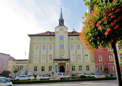 Rathaus von Striegau / Strzegom - Ursprungsbau aus dem Mittelalter - Umbau 1860.