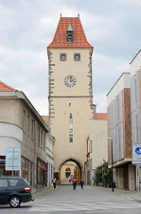 Prager Tor in Mělník - Turm der Stadtbefestigung aus dem 15. Jahrhundert.