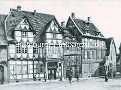 Alte Fotografie vom Klopstock Geburtshaus in Quedlinburg.