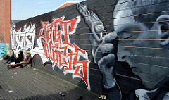 Grafitti - Schlachthofgelände im Hamburger Stadtteil Sternschanze.