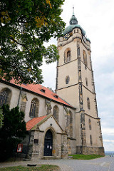 Kath. Propsteikirche St. Peter und Paul (Kostel sv. Petra a Pavla) beim Schloss Melnik.
