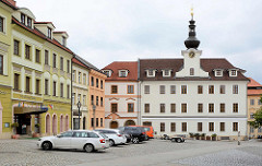 Blick zum ehem. Neuen Rathaus, Kleiner Platz in Hradec Králové / Königgrätz - Renaissance Gebäude, restauriert 1868.
