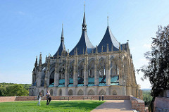Dom der Heiligen Barbara / Chrám svaté Barbory in Kutná Hora / Kuttenberg; gotischer Kirchenbau auf der Weltkulturerbe- Liste der UNESCO.