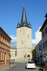 Johannisturm in Aschersleben - erbaut 1380; Torturm der ehem. Verteidigungsanlage der Stadt.