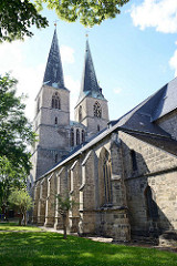 St. Nikolaikirche in Quedlinburg, erstmalige Erwähnung 1222, Westbau frühgotisch - Rest spätgotisch.