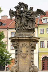 Brunnenskulptur Hl. Johannes von Nepomuk in Hradec Králové / Königgrätz.