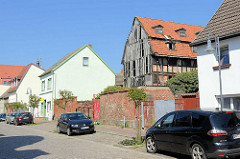 Historisches, verfallenes Speichergebäude  - Bielenbergscher Speicher - in Barth, Baustrasse.