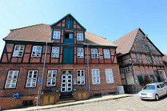 Historisches Wohn- und Geschäftshaus in der Elbstraße von Lauenburg / Elbe.