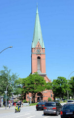 St. Pauluskirche in Hamburg Heimfeld - erbaut 1907, norddeutsche Backsteingotik.