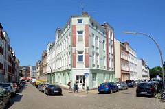 Etagenhäuser - Mietshäuser / Eckgebäude an der Wattenbergstraße / Baustraße  von Hamburg Heimfeld - Gründerzeitarchitektur.