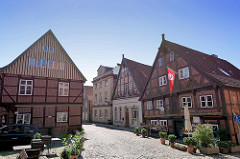 Historische Bebauung in der Elbstraße / Lauenburg.